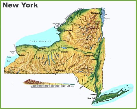 geographical features of new york.